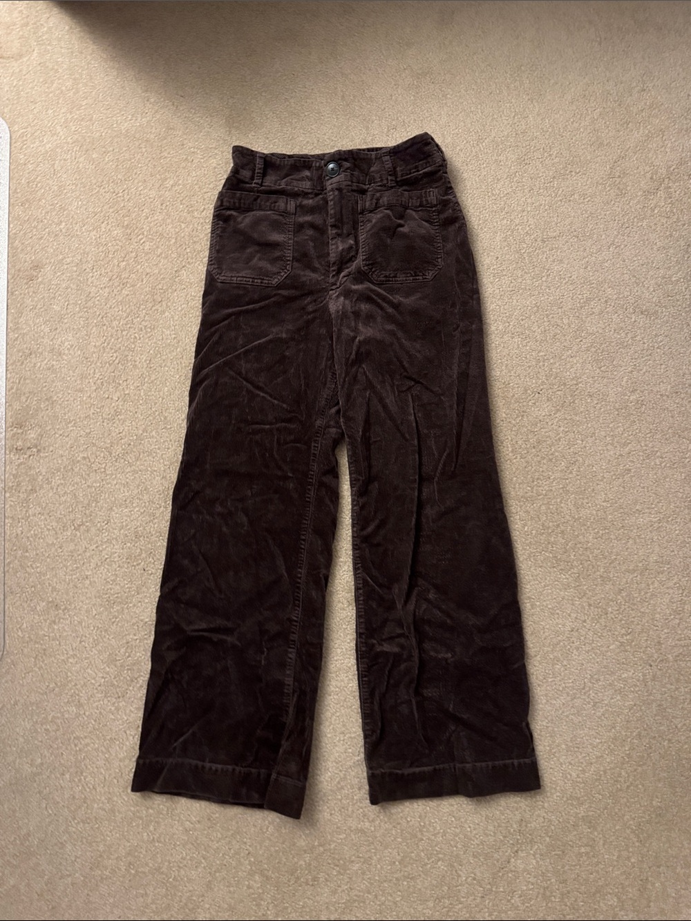 Anthropologie Maeve Colette Brown Corduroy Pants - Casual Wide Leg
